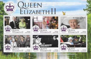 Penrhyn – 2022 – QE2 – In Loving Memory – Overprint – M/S