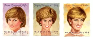 Marshall Islands-Diana,Princess of Wales-Set (3)-Scott #645a,b,c