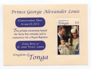 Tonga – Royal Christening – Souvenir Sheet – Mint