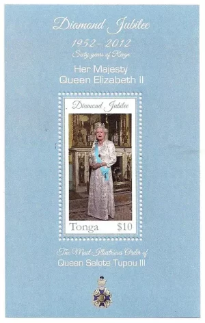 Tonga – Diamond Jubilee of Queen Elizabeth II – S/S – Mint