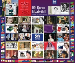Queen Elizabeth II - 27 Stamps - 50th anniversary of the Commonwealth Secretariat